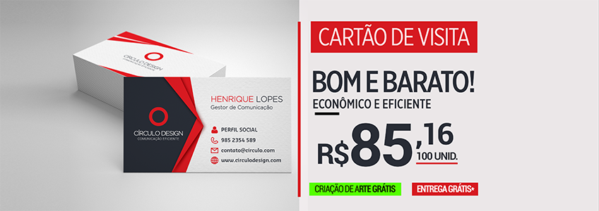 cartão de visita barato