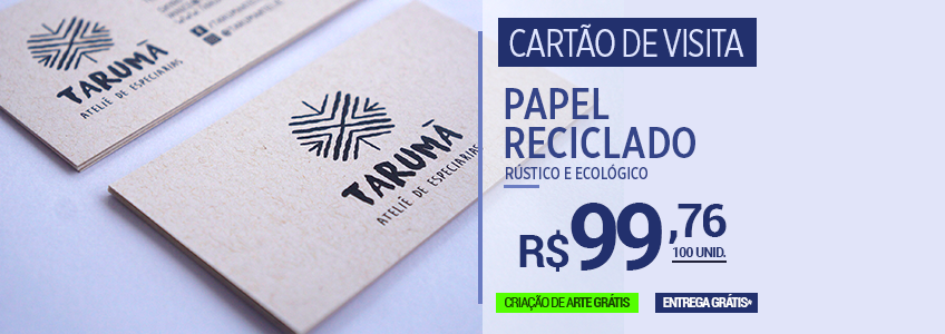 Imprimir Cartão de Visita online Reciclado