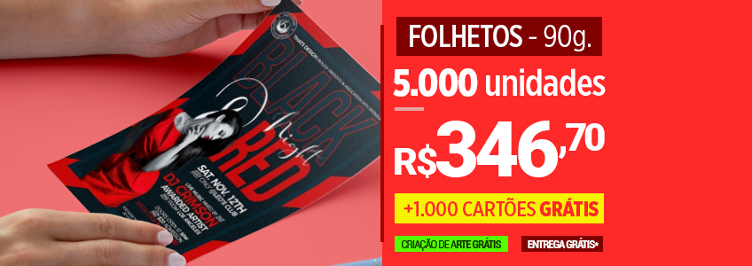 Folhetos 10x14 90g