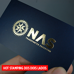 Cartão de Visita - Hot Stamping frente e verso- 4x4 - Graficas em SP